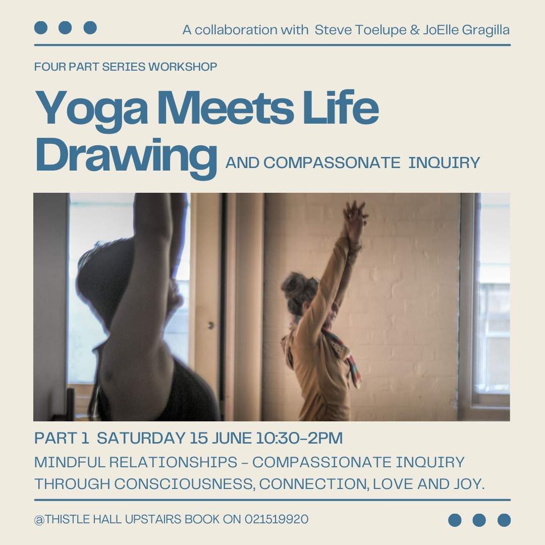 Poster for Yoga Meets Life Drawing 15 June 2024 at Thistle Hall