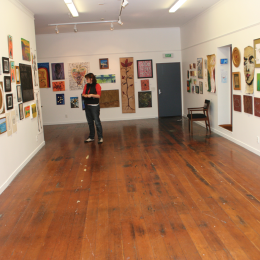 Preview session of the 2007 Art Sale in the downstairs gallery space.