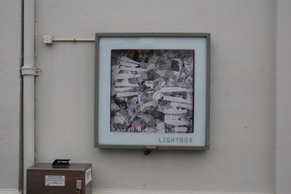 Lightbox Poetry installation - a collage by Sam Duckor-Jones