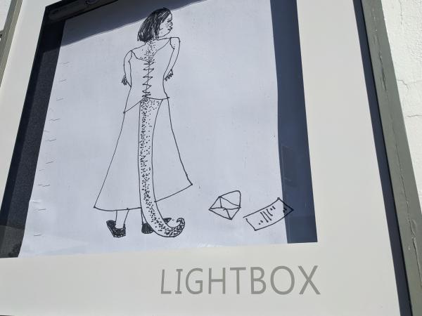 Tiso Ross artwork 'Tegami' installed in Thistle Hall Lightbox