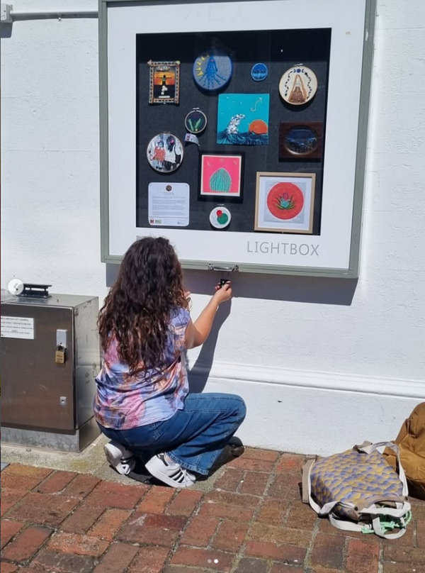 Sowing and Sewing, a textile exhibition in the Thistle Hall Lightbox