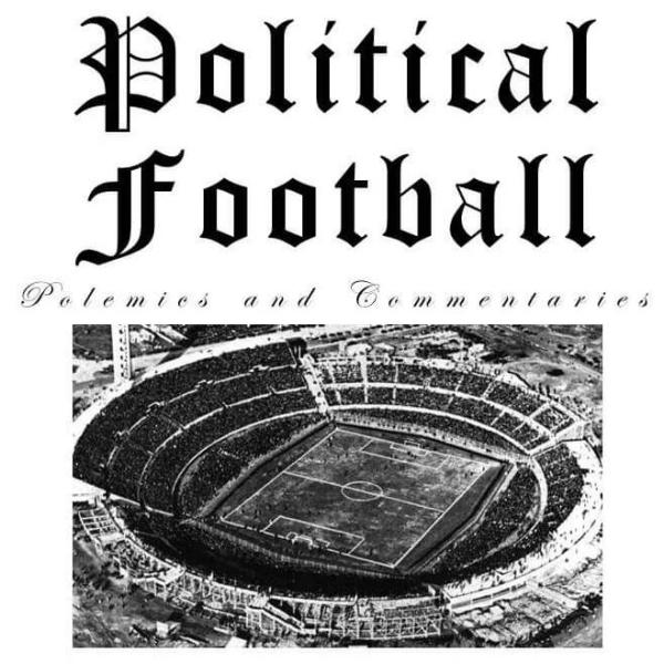 Political Football exhibtion poster.