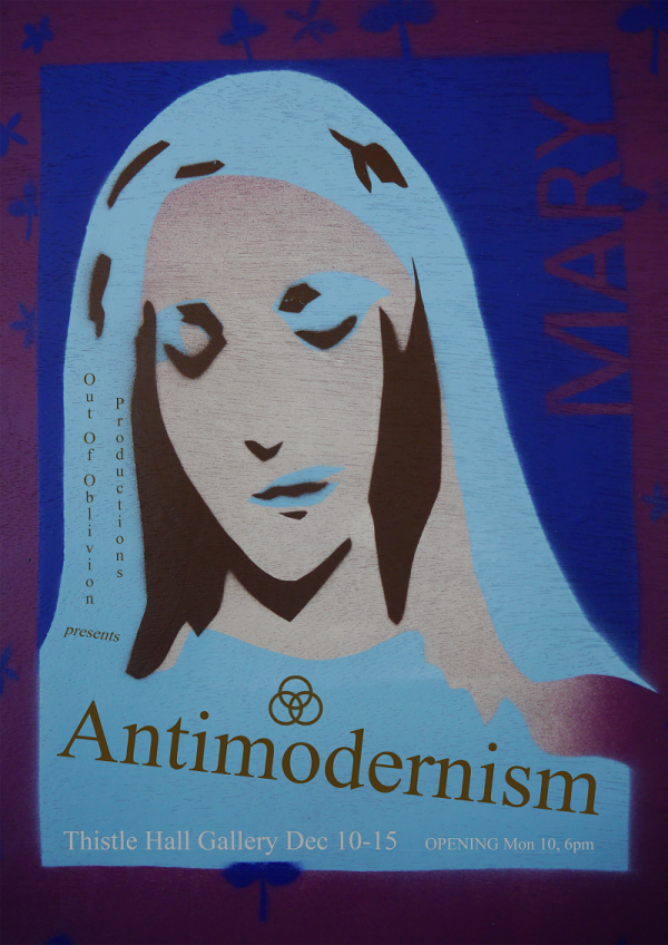 poster of Mary for antimodernism exhibition