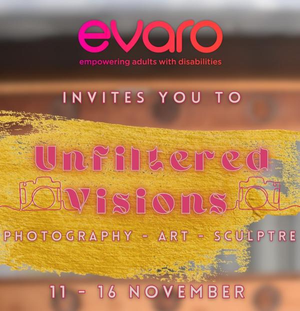 Poster for an art exhibition by artists from Evaro