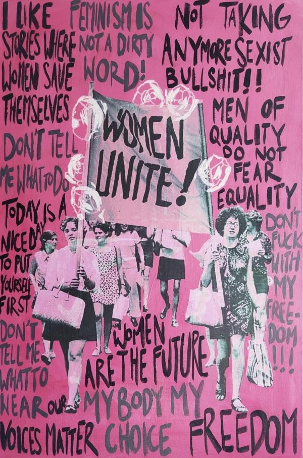 Womans rights collage by Jada Jackson-Grammer