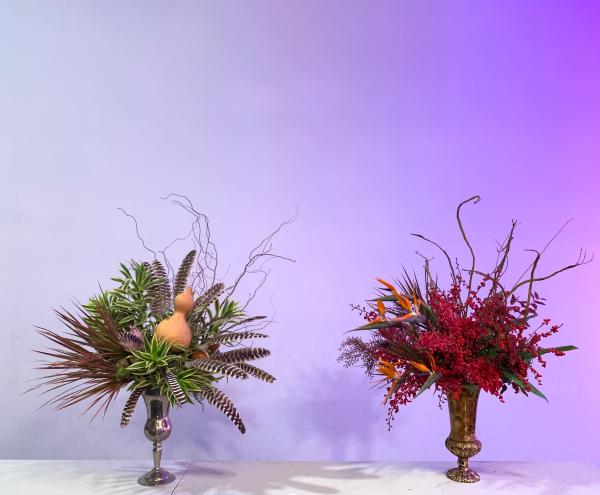 Two floral arrangements by Miou Nakajima