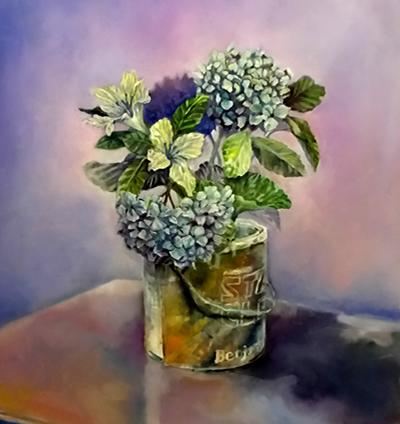 Floral still life painting by Riki Sommers