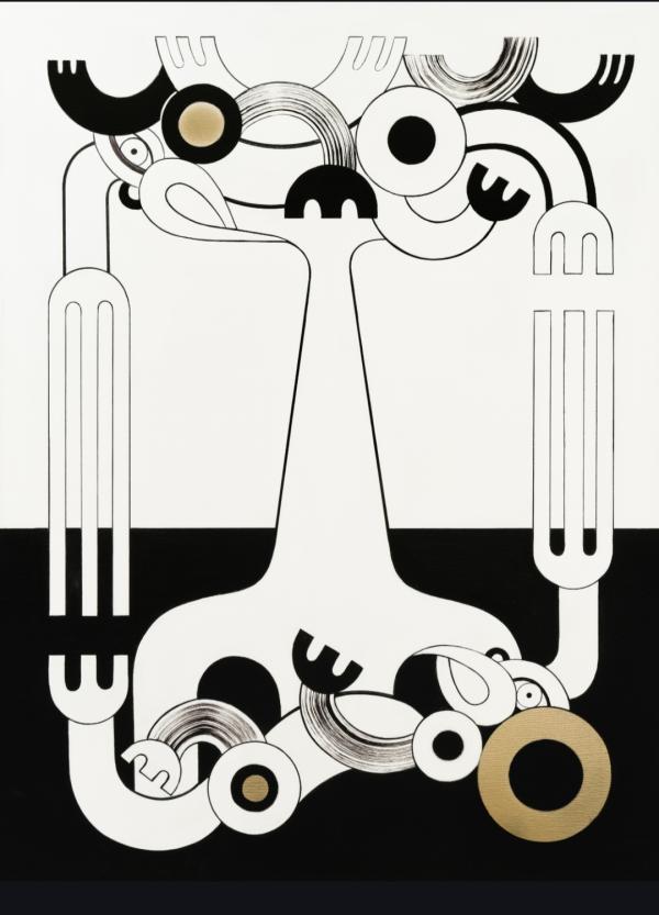 A piece from Thistle Hall exhibition Light and Joy by Aria Hinewai Te Hei Parker and Roger Walker