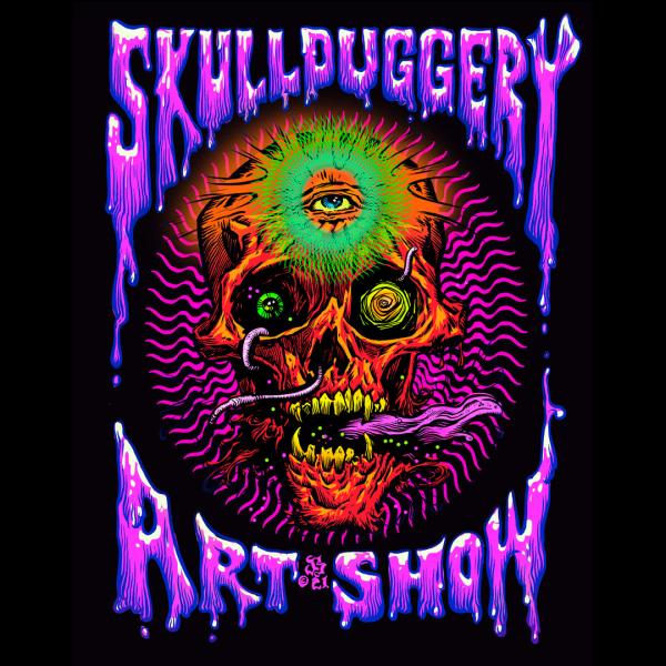 skullduggery art show poster
