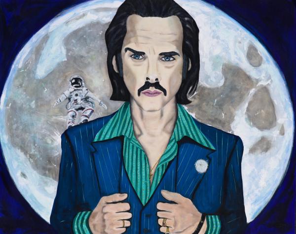 The Wolf Man of Montezuma, a painting of Nick Cave by Cordula Taiwo
